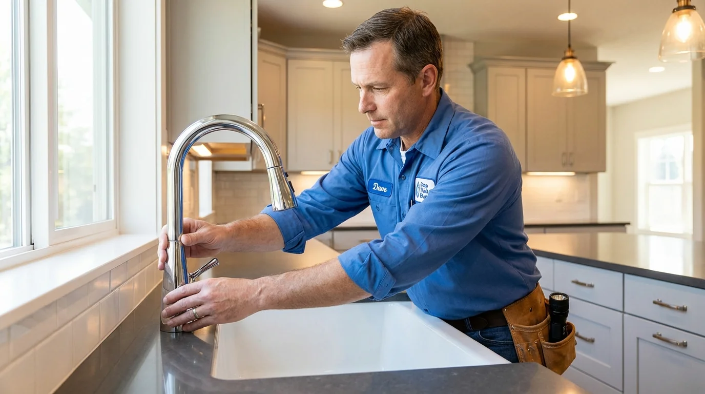 Kitchen faucet installation by Johns Plumbing LLC in Luck